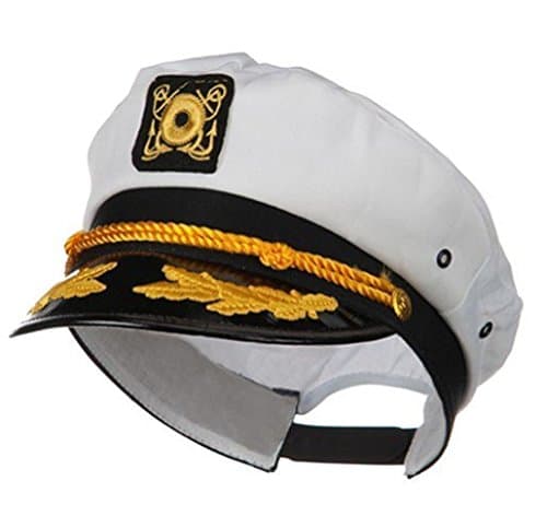 Captain's Yacht Sailors Hat Snapback Adjustable Sea Cap NAVY Costume Accessory (1 Pc)
