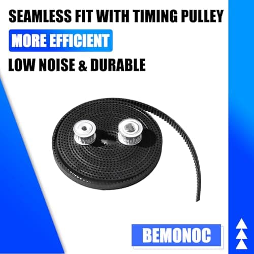 Bemonoc HTD3M Open Ended PU Timing Belt Width 15mm for CNC Laser Engraving Machines Pack of 5Meters