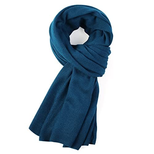 Fomolom Women Ponchos Sweater Versatile Lightweight Solid Knitted Shawl Wrap Scarf Cape Accessories for Womens