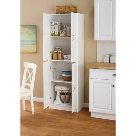 Mainstays 4-Shelf Multipurpose Storage Cabinet, White