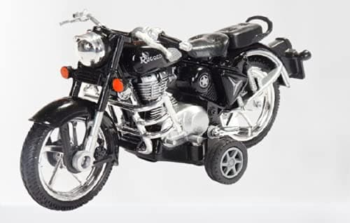 Shamsi Art Bullet Bike Plastic Miniature Scale Model, Toy Bike With Pullback Action(Side Stand Is Optional) Colors Is Random Delivery, Kids