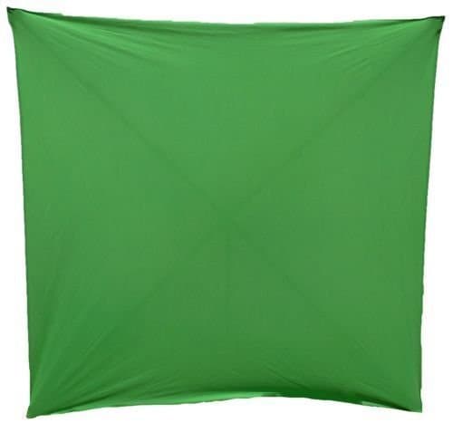 6x6 Chromakey Polyester Cotton Muslin Green Screen (Backdrop ONLY) Wrinkle-Resistant, Stretchable Washable Non-Glossy Fabric for Photography, Blogger, Gamer, Model