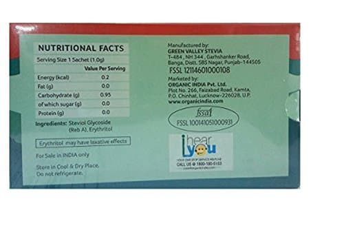 A TATA Product - Organic India Stevia Powder - 25 sachets (Pack of 6), Plant Based, Natural Sweetener, Zero Calories, Low Glycemic Index, No Aftertaste