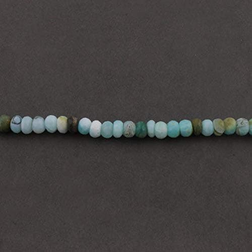 BEADS GEMSTONE 1 Strand Natural Peru Opal Faceted Rondelles - Peru Opal Roundel Beads 8mm 14 Inches Code-HIGH-13467