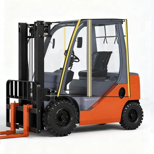 Heavy Duty Forklift Cab Enclosure Cover Universal Size Clear Vinyl Fits Upto 13227 lbs, Fast Delivery