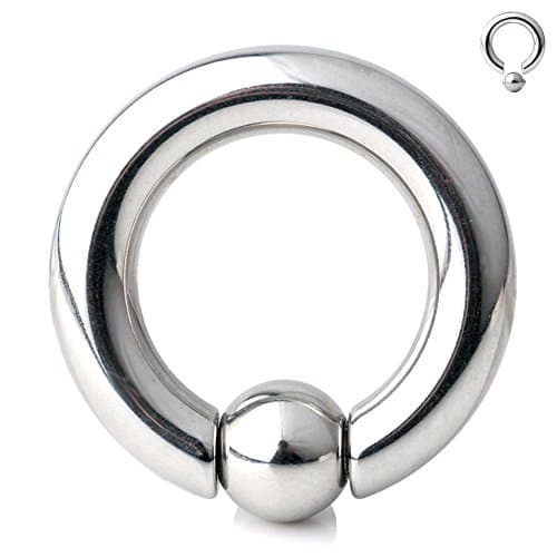 Ruifan 316L Surgical Steel Spring Action Captive Bead Ring CBR 2G 4G 6G 8G 0G 00G