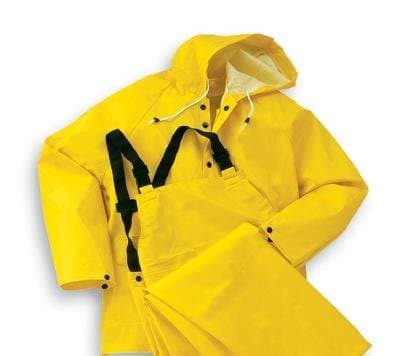 DUNLOPONGUARD 76052 PVC on Polyester Bib Overall with Snap Fly Front, Size XL