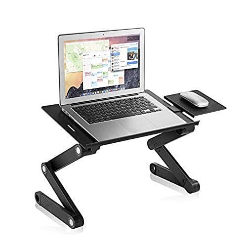 YOUMAN Laptop Table, Adjustable Laptop Bed Table, Portable Laptop Workstation Notebook Stand Reading Holder?Ergonomic Lap Desk TV Bed Tray Standing Desk