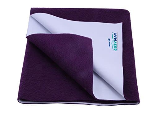 Waterproof, Breathable, Reusable Mat/Underpad/Absorbent Sheets/Mattress Protector (Size: 70 x 100 Centimeter, Plum)