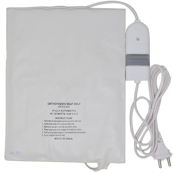 PAXMAX Plain white Orthopaedic Heating Pad for pain relief, period cramp relief, electric heating pad, heating pad for back pain (with auto Temperature Control)