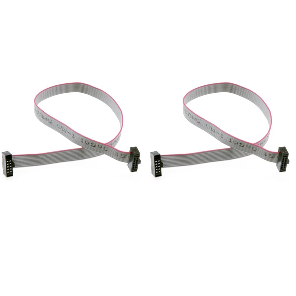 2PCS IDC Ribbon Connector Flat Ribbon Cable Jtag Cable 1.27mm Pitch 2 Row 10 Pins Connector Female to Female Wires SWD Cable Length 200mm/7.87 in for JTAG/ISP Connecting