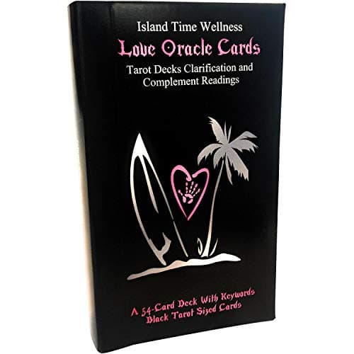 Island Time Wellness Love Oracle Cards Tarot Deck Clarification and Complement Readings A 54 Card Deck With Keywords Black Tarot Sized Cards