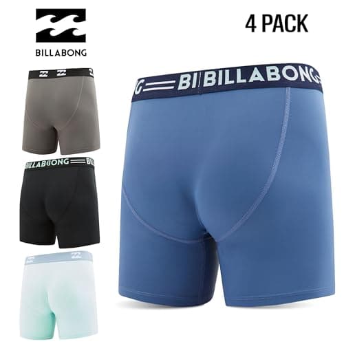 Billabong Mens Underwear 4 Pack Mens Boxer Briefs for Men Performance Boxer Briefs