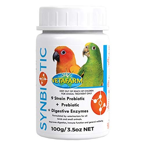 Synbiotic 100g Avian Bird Probiotic with natural Prebiotic for use in drinking water or addition to food.