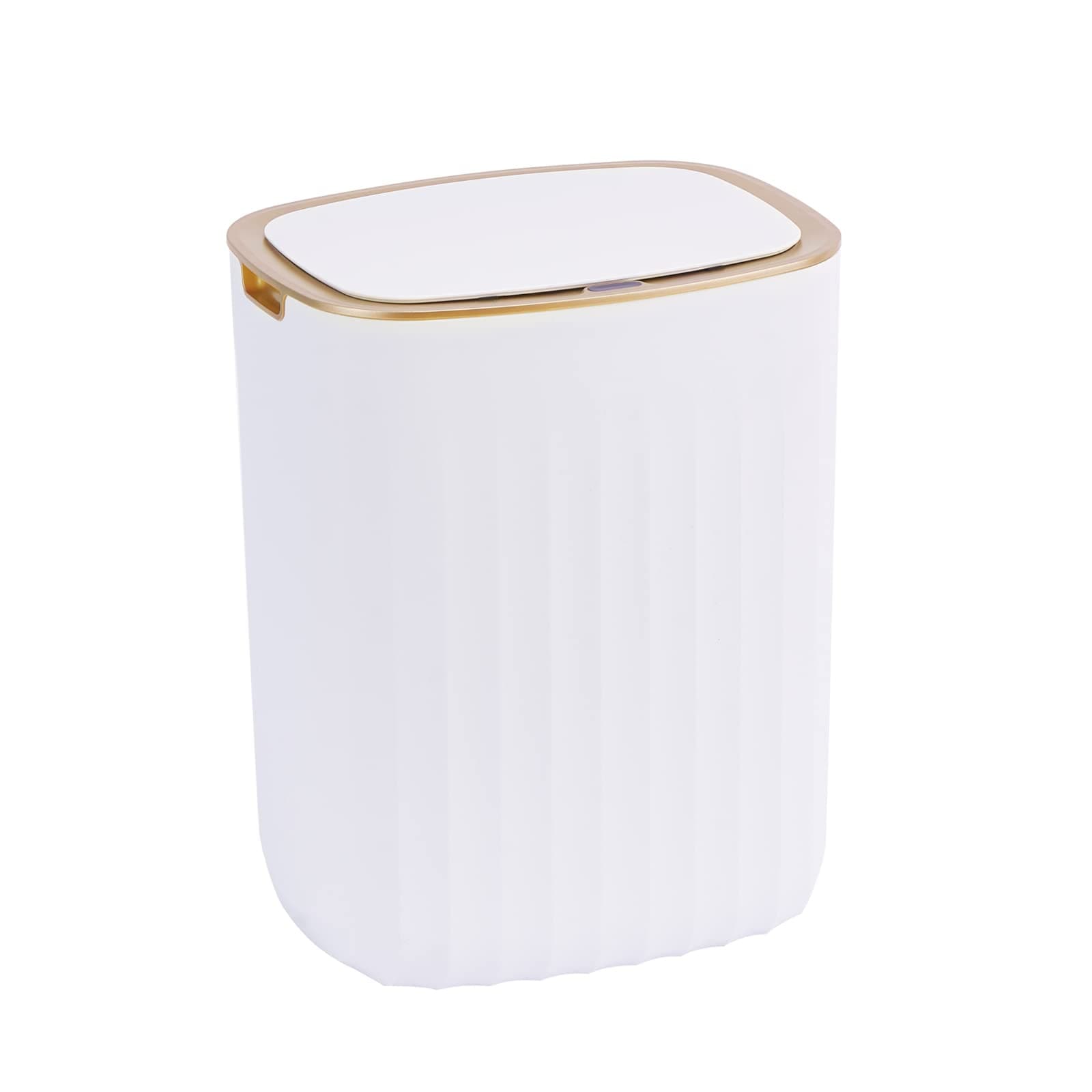 ELPHECO13.24 Litre Waterproof Motion Sensor Bedroom Trash Can with Lid, 3.5 US liquid Gallon, Automatic Touchless Garbage Bin for Bathroom Living Room Office, Golden