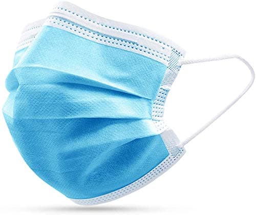 LXHg 3-ply Disposable Balaclavas With Elastic Ear Loops - Balaclavas 50 Pcs - Soft & Comfortable Filter Safety Mask for Dust Protection - Protective Blue, 1count