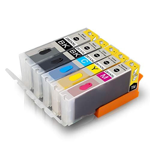 Pristar Compatible Bakery Ink Cartridge Replacement for PGI-280XXL CLI-281XXL PGI280 XXL CLI281XXL for PIXMA TR7520 TR8520 TS6120 TS6220 TS8120 TS8220 TS9120 TS9520 TS9521C Printer (5-Pack)