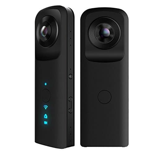 cribbn VR Panoramic 360 Camera Fisheye Dual Lens Travel Handheld Video Camera Virtual Reality WIFI Microphone for Android/IOS