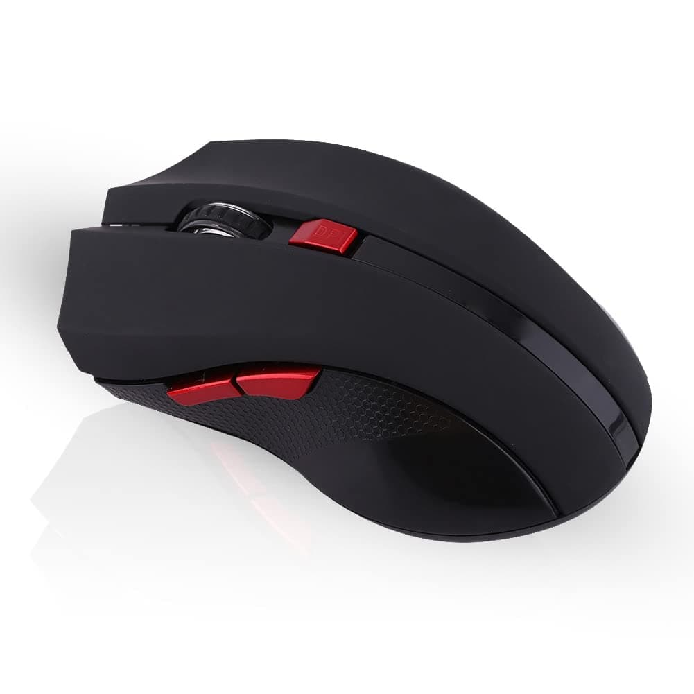 Wireless Gaming Mouse,2.4G 6 Keys 2400DPI Ajustable Gaming Mice,USB Long Battery Life Wireless Optical Mouse for PC Laptop Desktop Computers, Plug and Play