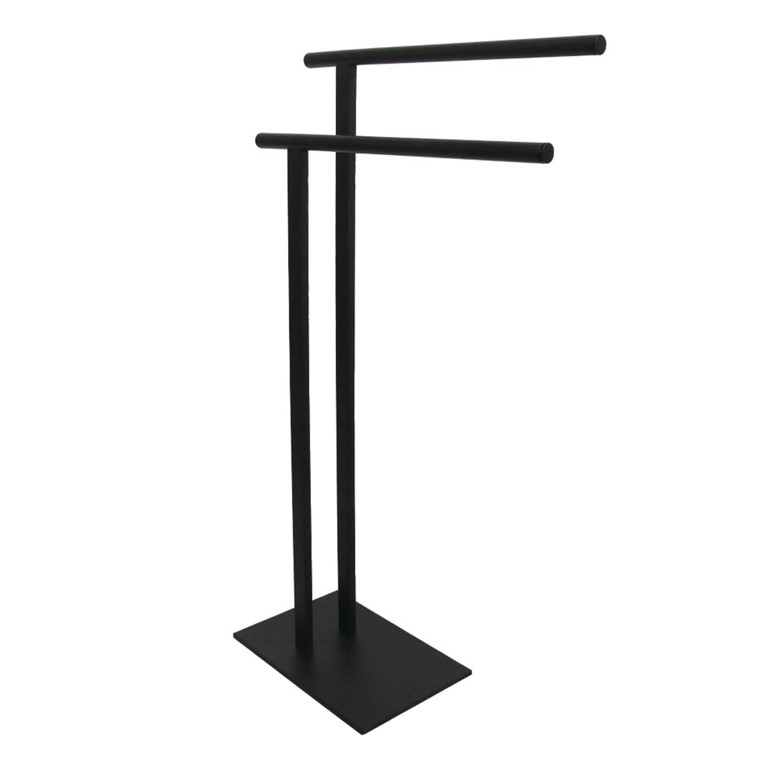 Kingston Brass SCC6030 Edenscape Double L Shape Pedestal Towel Holder, Matte Black