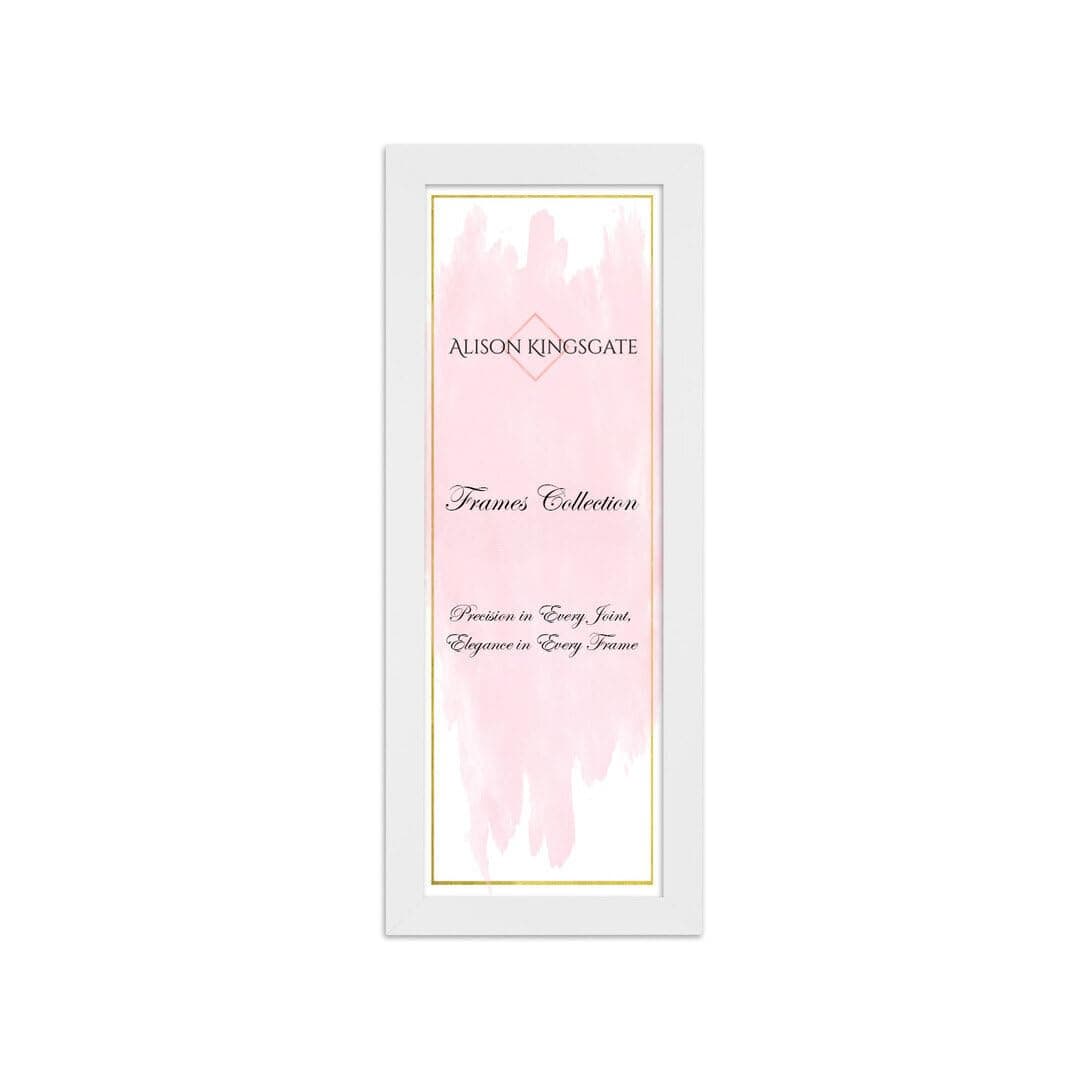 Alison Kingsgate Modern 100X50CM White Picture Frames- Engineered Wood Photo Frame with Shatterproof Perspex Front- Ideal for Posters, Certificates & Artwork- Wall Mount or Tabletop Display