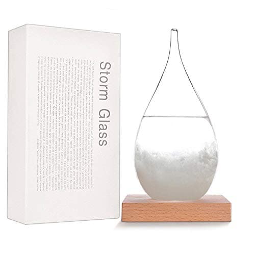 FUNOHYE Storm Glass Weather Stations Water Drop Weather Predictor Creative Forecast Bottle Nordic Style Decorative Weather Glass Decorative Centerpiece for Home Office (Large)