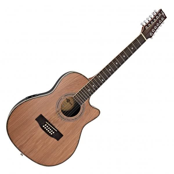12 String Roundback Guitar by Gear4music, Natural