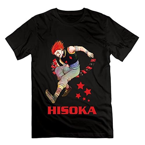HaoQi Men's Hisoka Hunter X Hunter T-shirts L Black