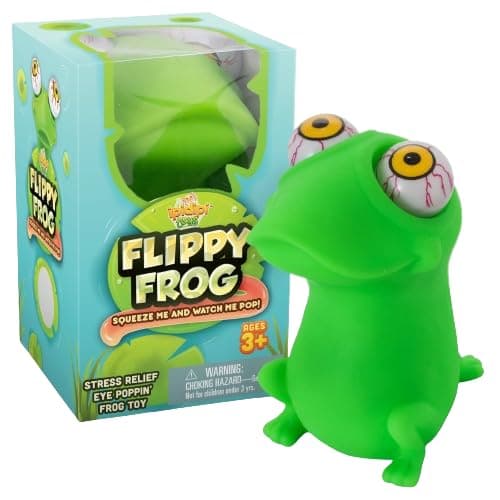 IPIDIPI TOYS Flippy Frog Squishy Eye Popping - Halloween Squishy Toys for Trick or Treat - Fun Fidget Toy, Birthday Party Favors, Halloween Goodie Bag Stuffers for Boys and Girls
