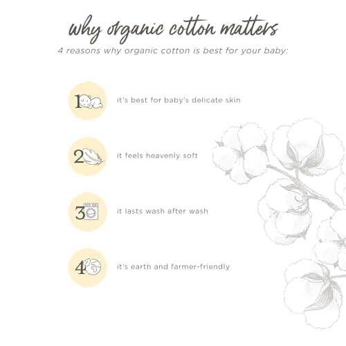 Burt's Bees Unisex Baby Organic Set of 5 Short Sleeve Bodysuits