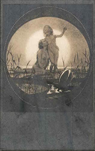 From Heaven by Fidus Art Nouveau Original Antique Postcard