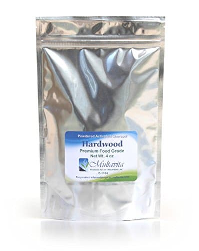 4 oz Hardwood Activated Charcoal Powder - Premium Food Grade - Made in USA, in Mylar Bag