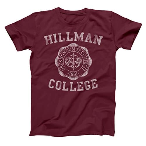 CP Clothing Hillman College University Emblem Mens Shirt Large Maroon