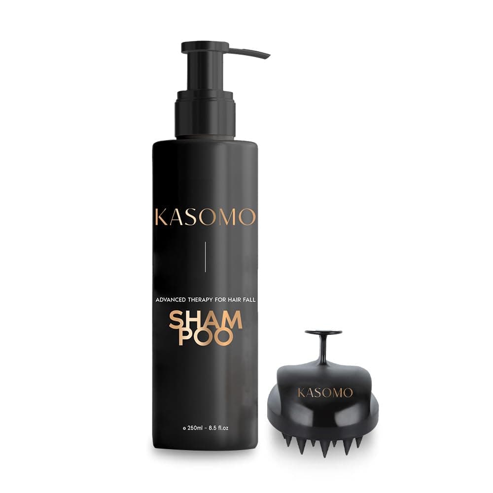 KASOMOGift free Scalp Massager with Anti Hairloss & Strengthening Shampoo, Hair Growth Shampoo, Formula for Anti Thinning & Nourish All Hair Types 250ml
