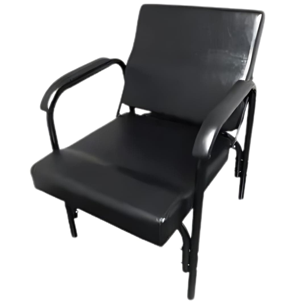 Auto-Reclining Shampoo Chair for Beauty Salon or Barber with Ultra Mid-Back Lumbar Support with Extended Cushion Armrests TLC-216-