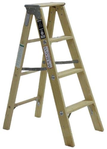 1320-04 300 Pound Duty Rating Type 1A Tradesman Wood Stepladder, 4-Foot