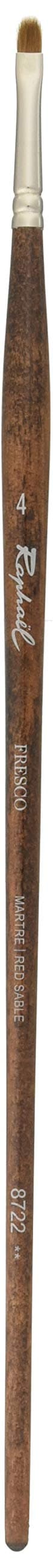 Raphael Fresco Red Sable, Oil Paint Brush, Series 8722, Filbert, Size 04