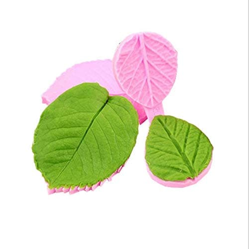 Skyvov 2pcs Leaf Veiner Silicone Food Mold Fondant and Petal Veiner Gum Paste Mold Fondant Molds of Aixin
