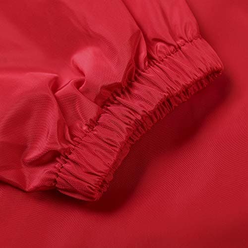 Phorecys Girls Boys Hooded Rain Waterproof Jacket Lightweight Windbreakers Coat, Red 7056, 11-12 Years