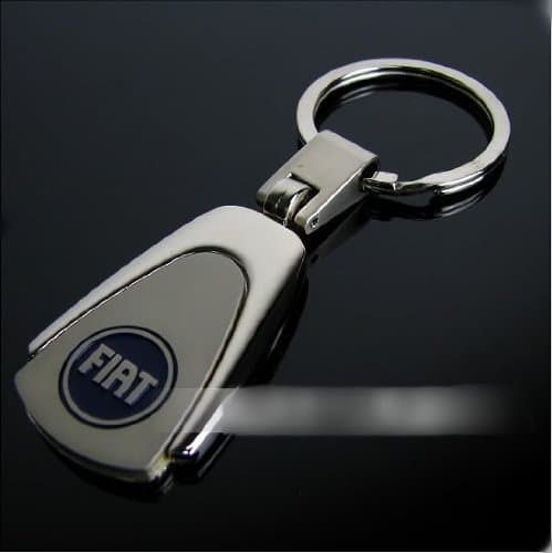 Sales Promotion!FIAT Car Chrome Key Ring Chain