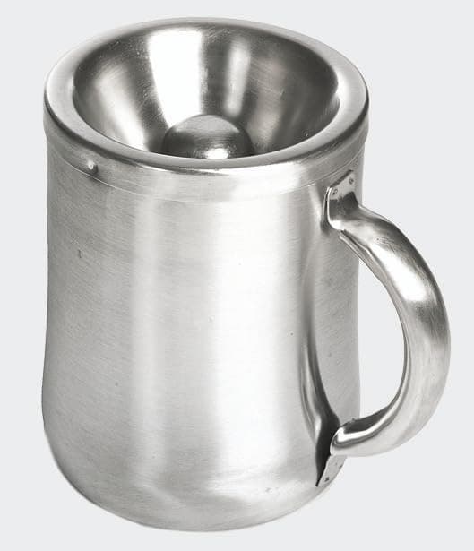 5 Inch Brushed Stainless Personal Spittoon with Removable Top