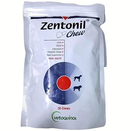 Vetoquinol Zentonil Liver Support/Hepatic Chews for Dogs & Cats, 15 Chews