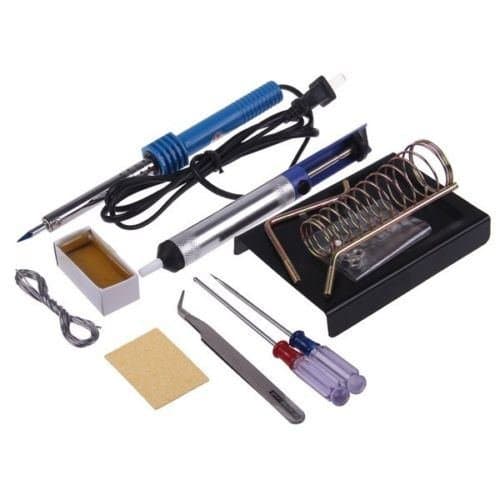 9in1 60w DIY Electric Solder Starter Tool Kit Set with Iron Stand Desolder Pump
