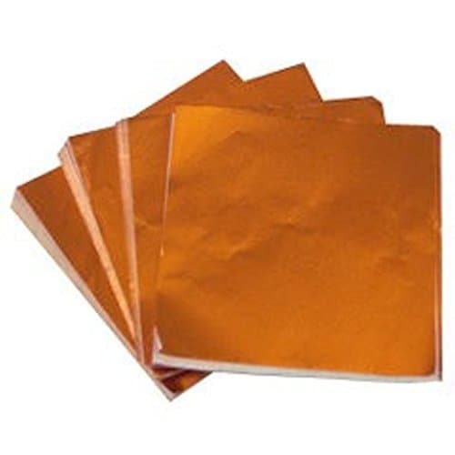6 X 6 Orange Foil Candy Wrappers by Confectionery House