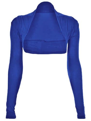 Style Womens Jersey Long Sleeved Shrug (ONE SIZE 6-12, ROYAL BLUE)