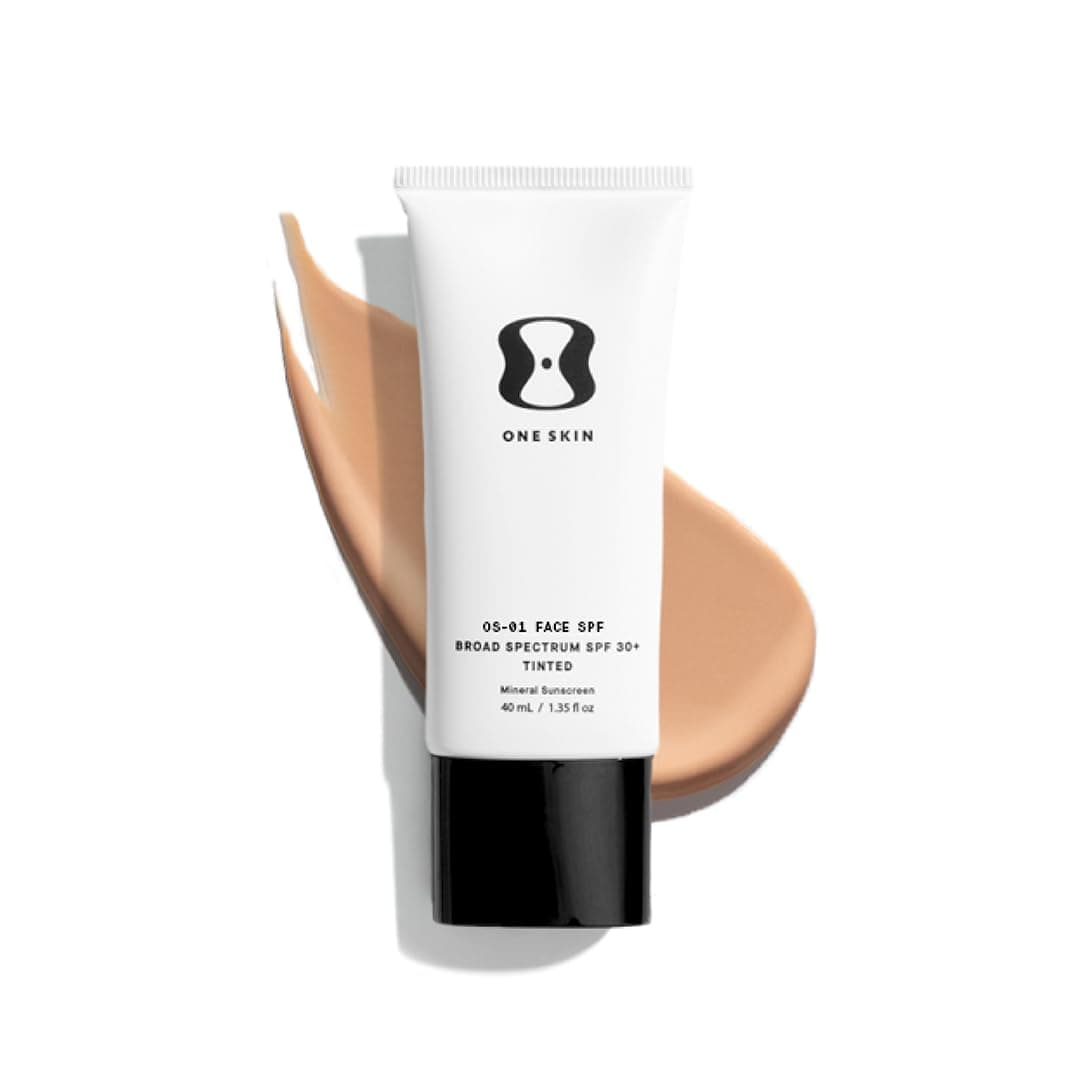 - OneSkin FACE SPF OS-01 Peptide Broad Spectrum SPF 30+ Mineral Sunscreen- Scientifically Proven to Protect Skin from UV Aging, Includes Potent Antioxidants, For All Skin Types Including Sensitive Skin