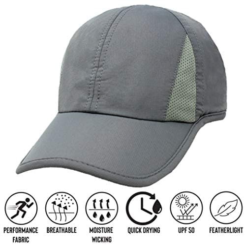 Ponyflo Womens Ponytail Baseball Cap - Ponytail Hats for Women, Curly Hair Ponytail Hat, Baseball Hat for Women, Grey, One size