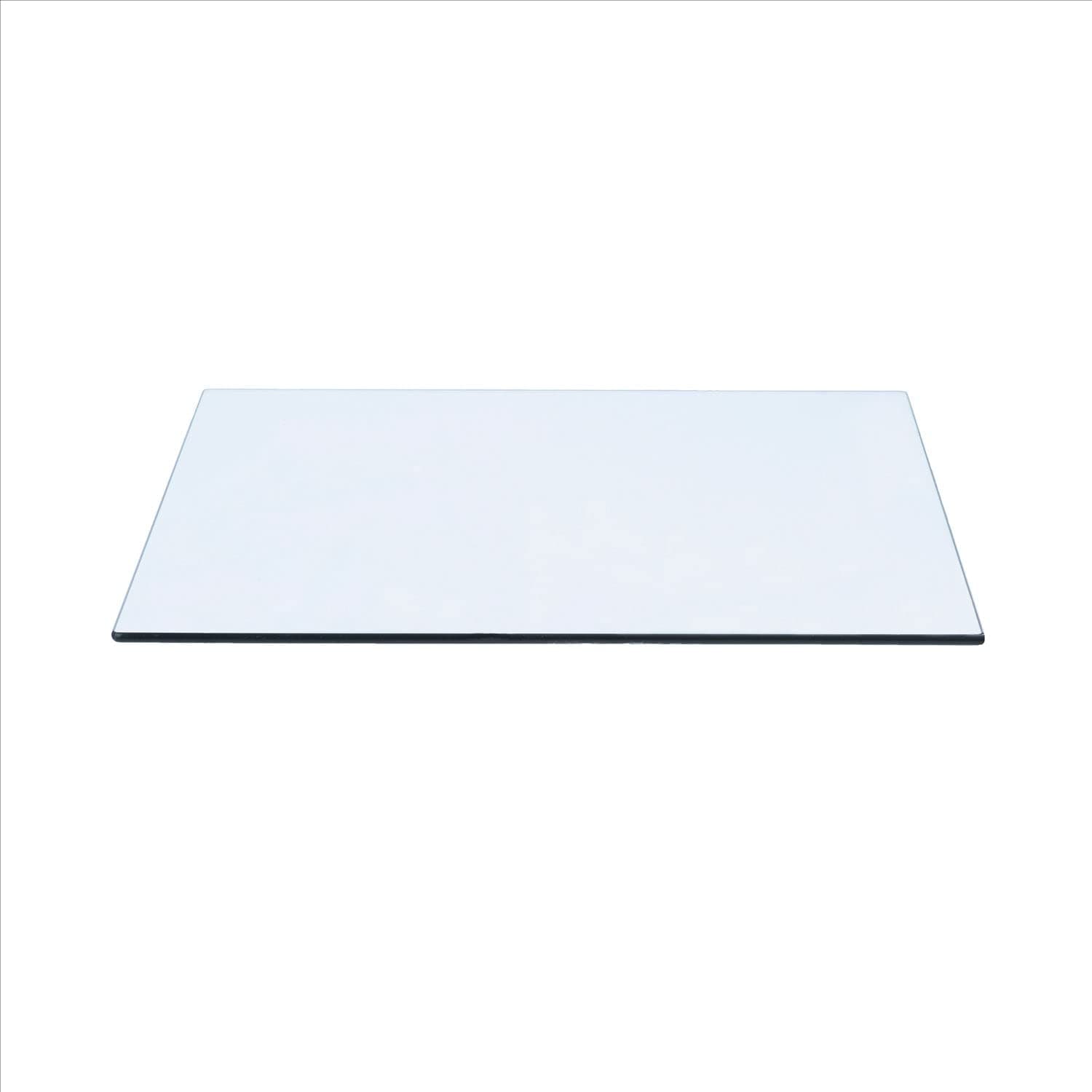 36" X 72" Rectangle Clear Tempered Glass Table Top 1/2" Thick 1" Beveled Edge