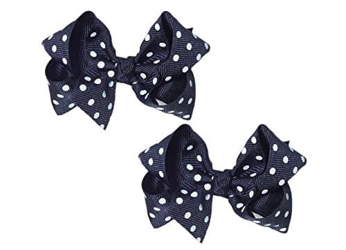 Anna Belen Girls"Emily" Medium Polka-Dot Bow Clip