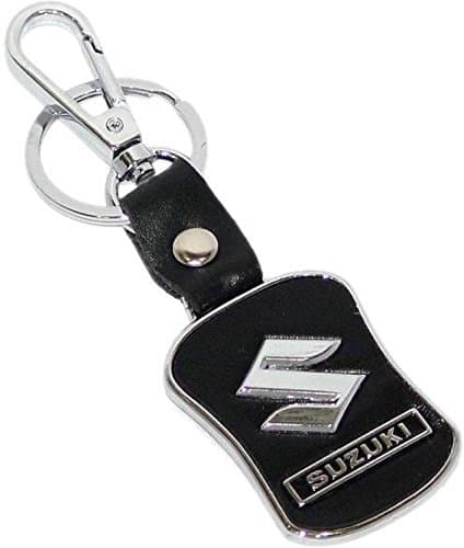 Gratitude Maruti Suzuki Car Logo Leather-Metallic Locking Keychain/Key Chain/Keyring/Key Ring